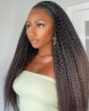 Kinky Straight Hair Headband Wig