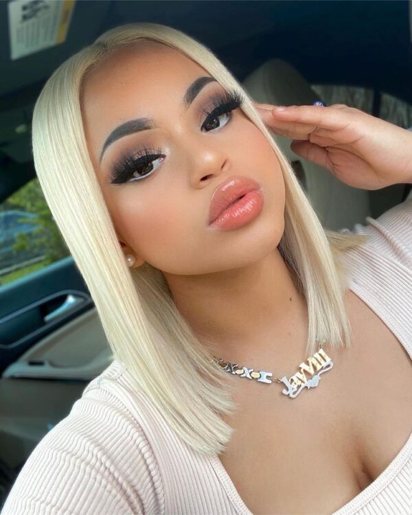 blonde straight hair bob wig