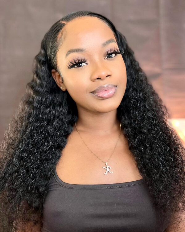 deep curly lace front wig