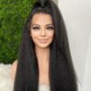 kinky straight lace front wig
