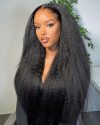 kinky straight lace front wig