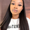 kinky straight lace front wig