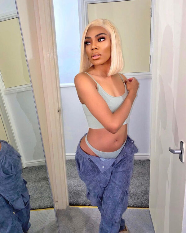 straight hair blonde lace wig