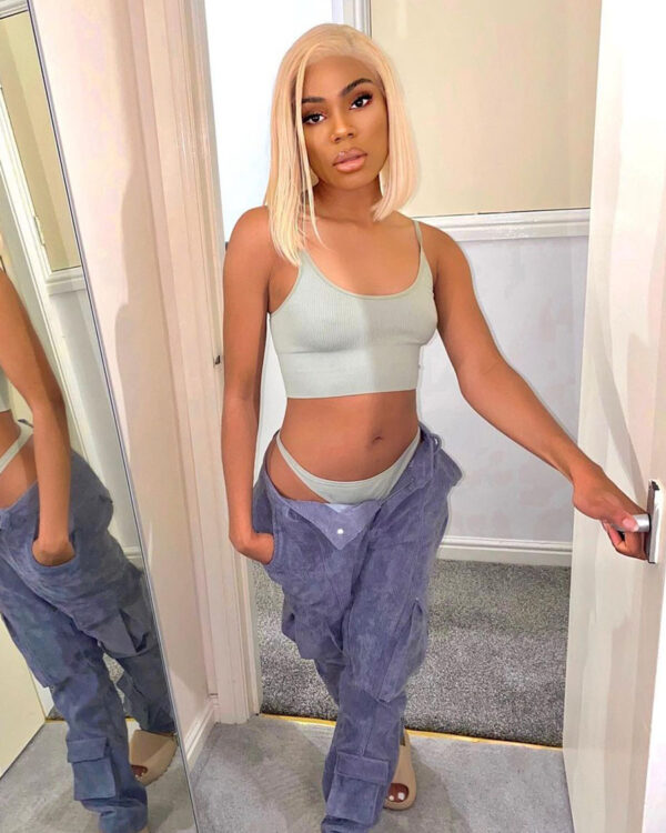 straight hair blonde lace wig
