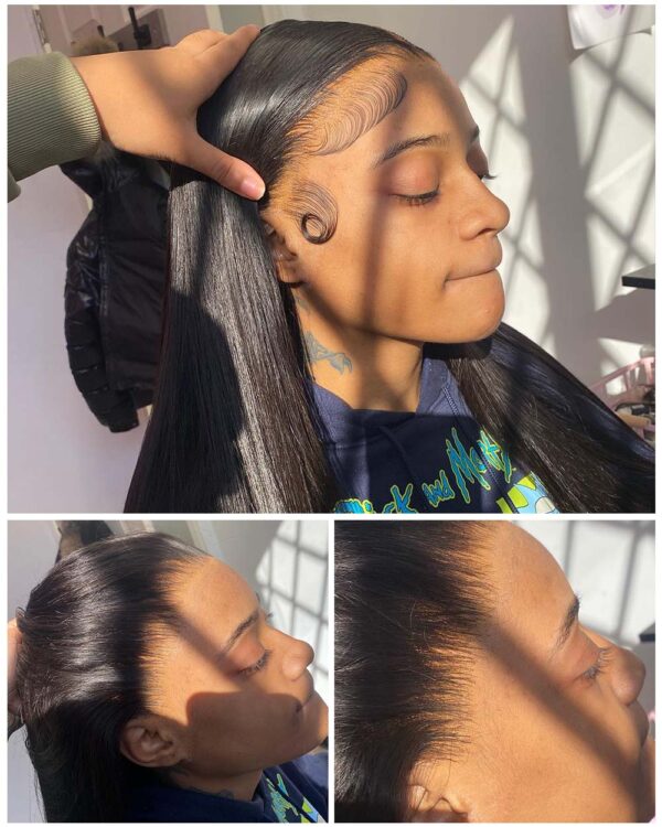 straight hair lace front wigs lace show