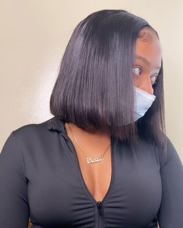 straight human hair bob wigs