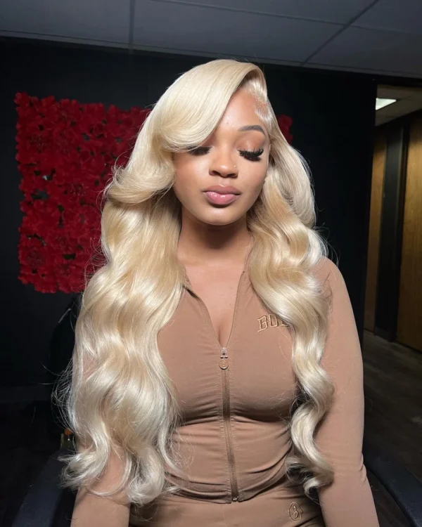 613 blonde color lace front wig