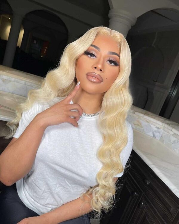 blonde body wave lace front wig