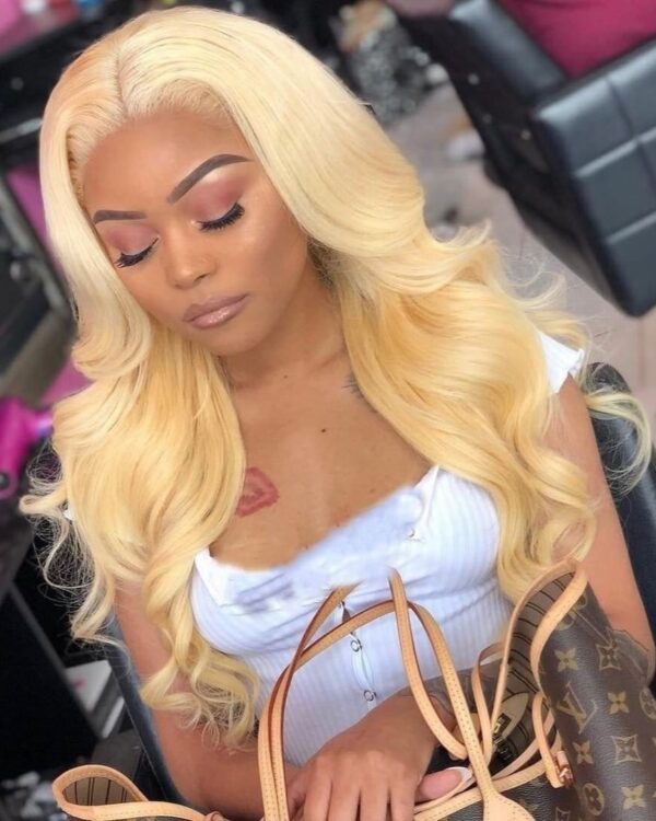 blonde body wave lace front wig
