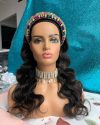 body wave headband wig
