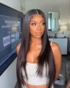 lace closure wig straight hair