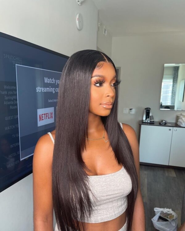 lace closure wig straight hair