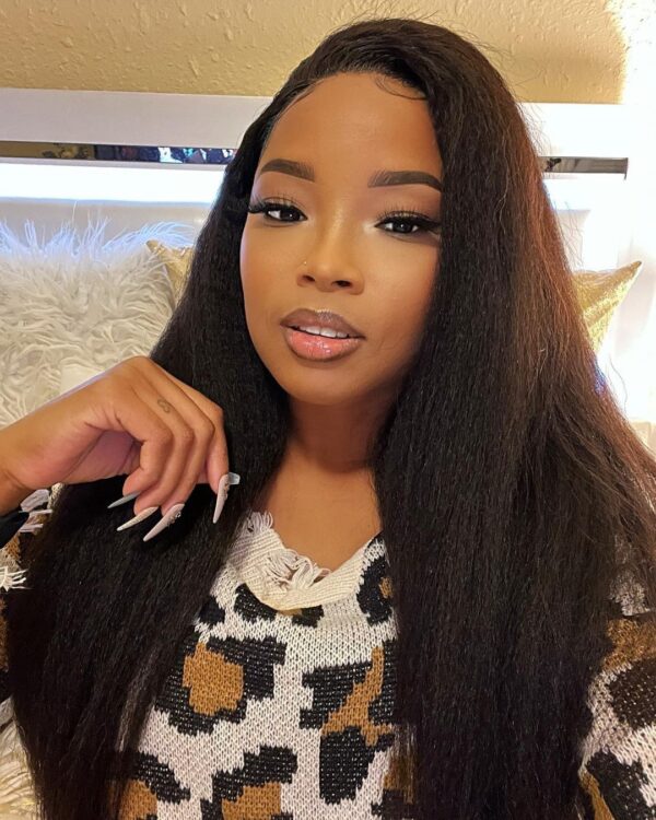 kinky straight lace closure wig