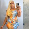 lace front wig straight hair blonde color