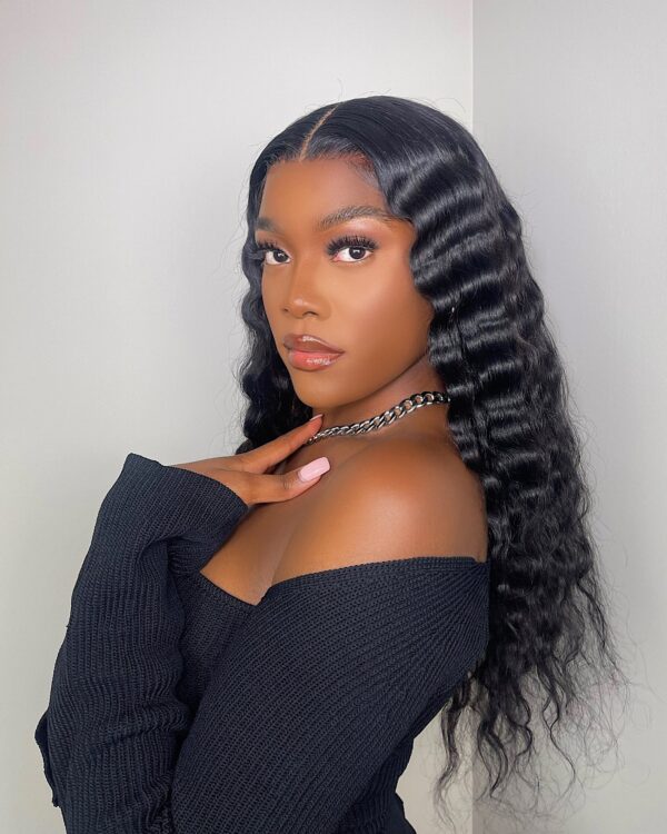 deep wave lace front wig
