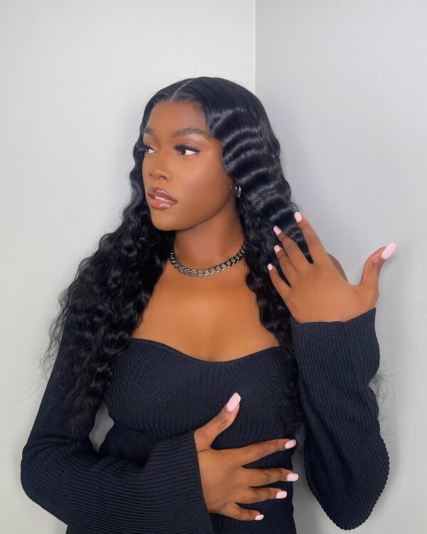 deep wave lace front wig