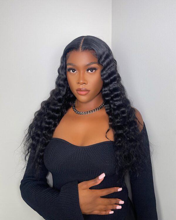 deep wave lace front wig