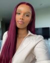 99J burgundy straight hair lace wigs