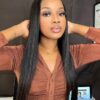 straight hair v part wig