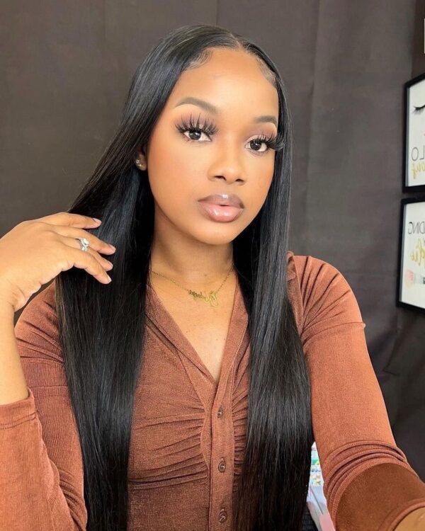 straight hair v part wig