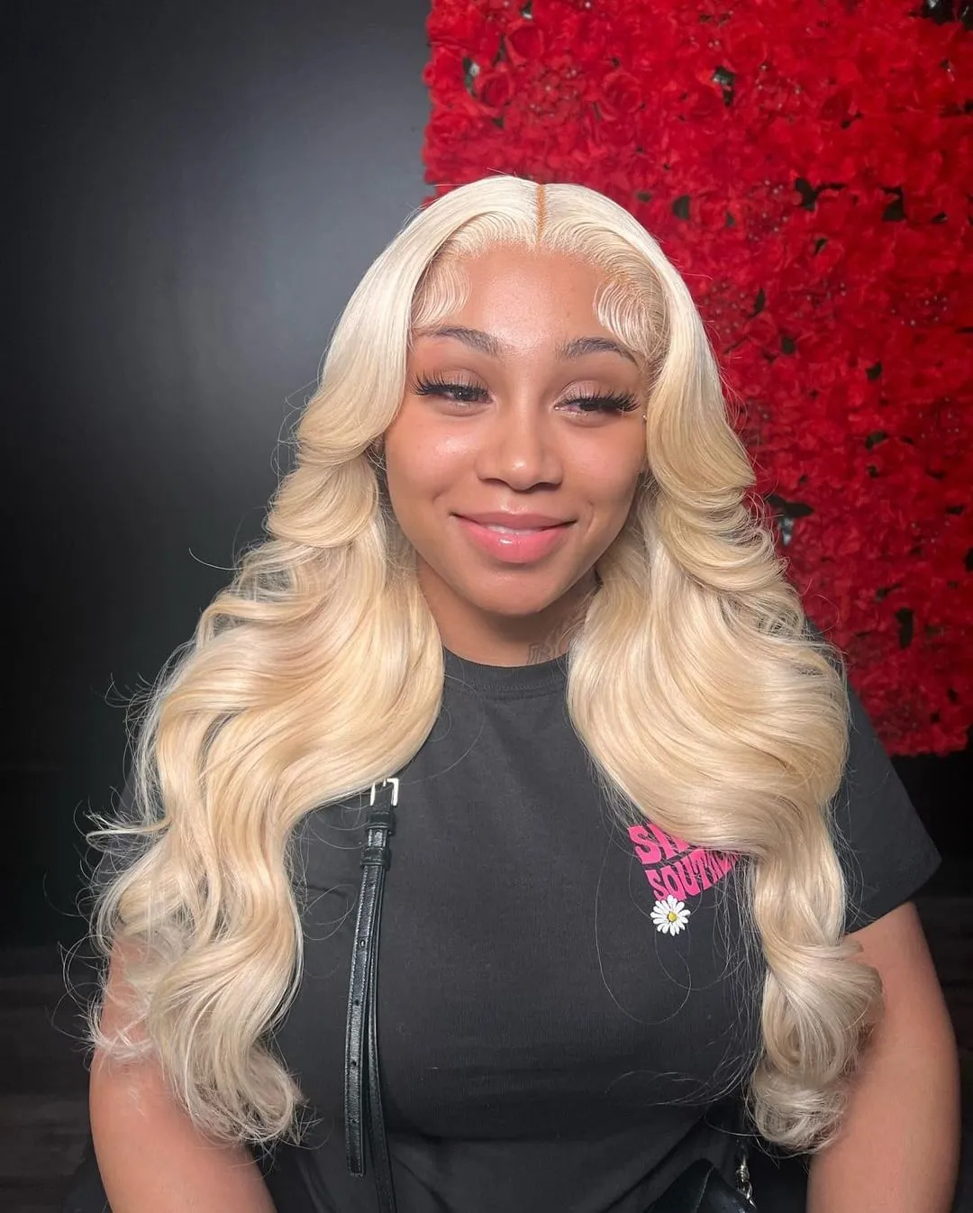 613 blonde color body wave lace front wigs