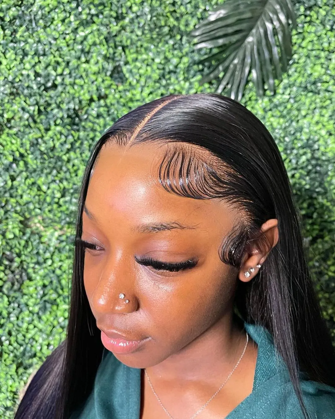 straight hair lace front wig