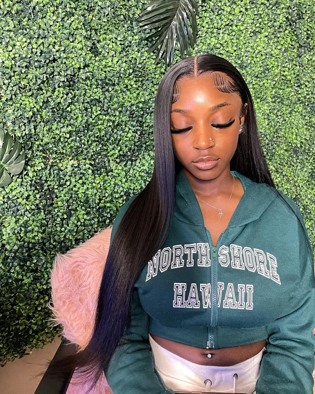 straight hair lace front wig