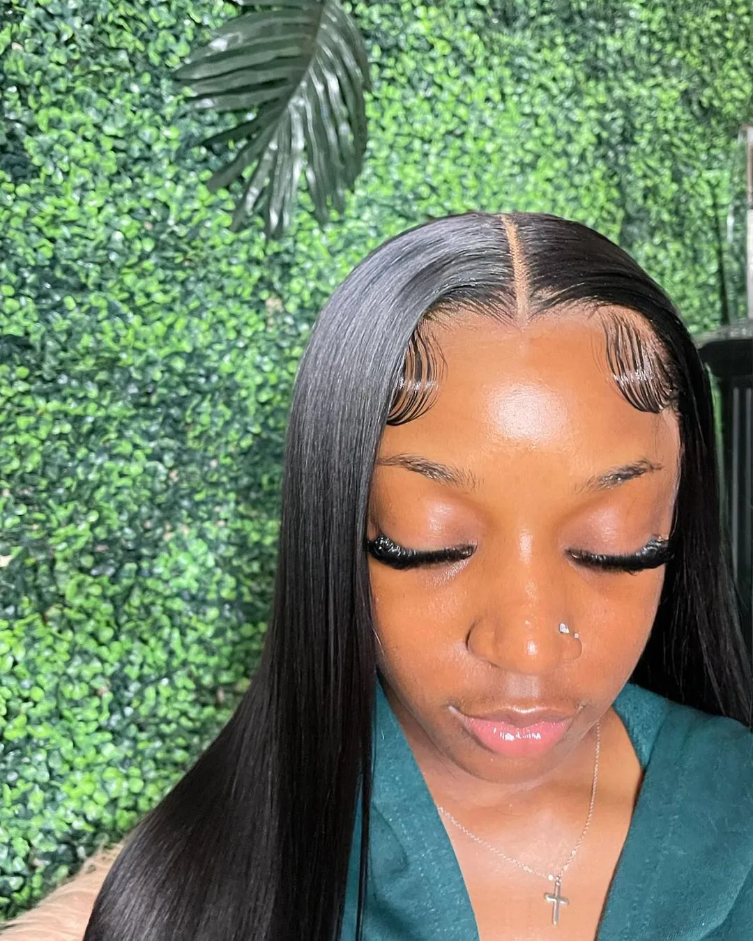 straight hair lace front wig