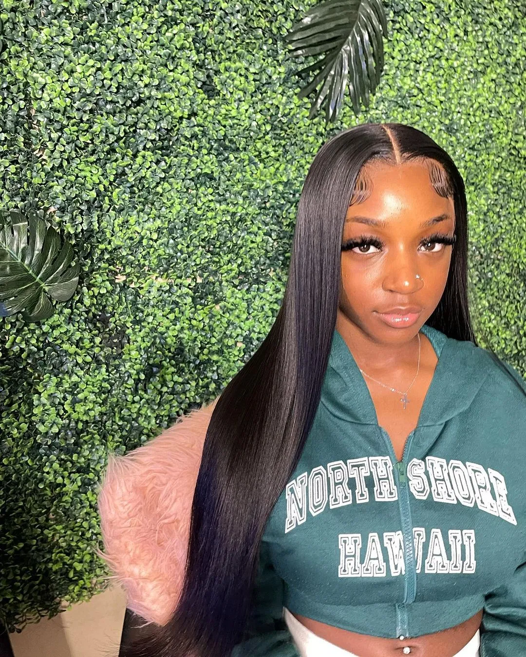 straight hair lace front wig