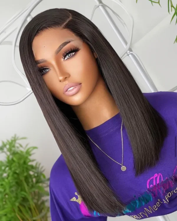 Mid-Length Straight Hair Bob Wig
