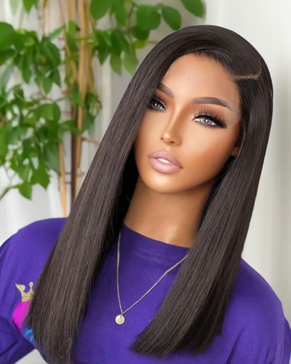 Mid-Length Straight Hair Bob Wig